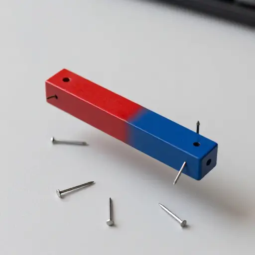 磁铁的两极具有相反的极性。