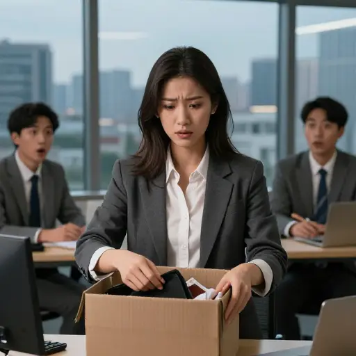 在不公平的待遇之后，她决定辞去工作。