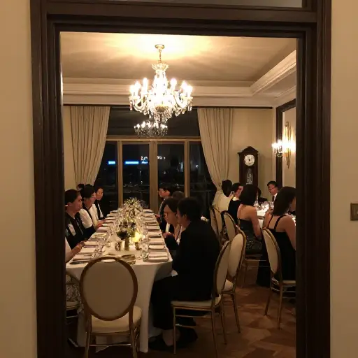 到了八点，几乎所有的客人都到齐了。