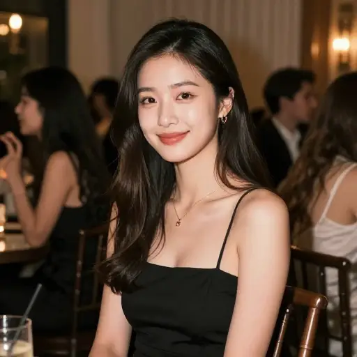 她发布了一张聚会上的照片。