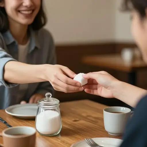 请递给我一点糖，好吗？