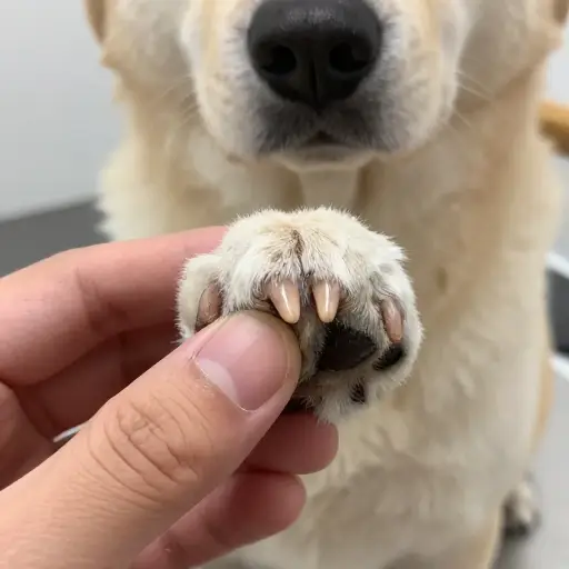 该给狗剪指甲了。