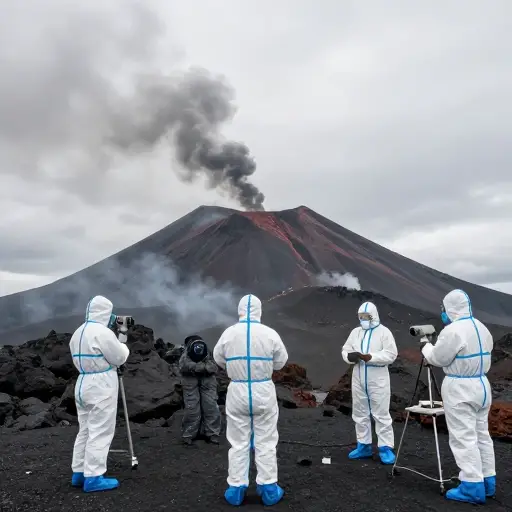 科学家们正在密切监测这座活火山，寻找即将喷发的迹象。