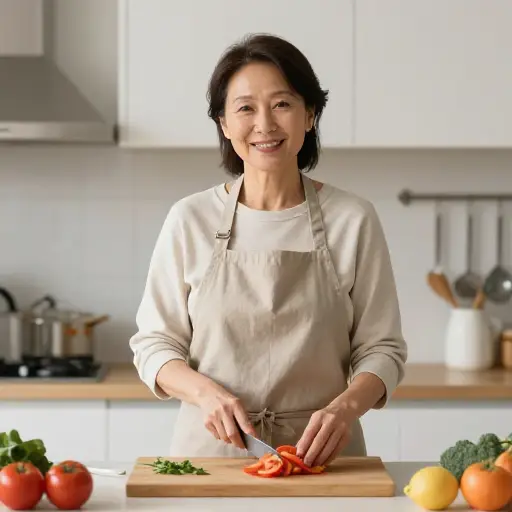 我妈妈是一位家庭主妇。
