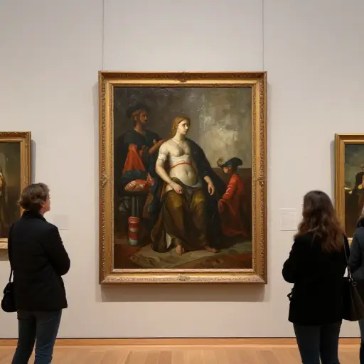 这幅画是艺术画廊的主要展品。
