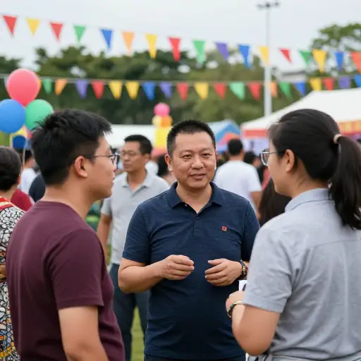 我们在活动中遇到了各种各样的人。