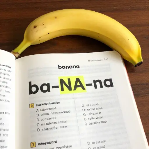 当你读'banana'这个单词时，记得重读第二个音节。