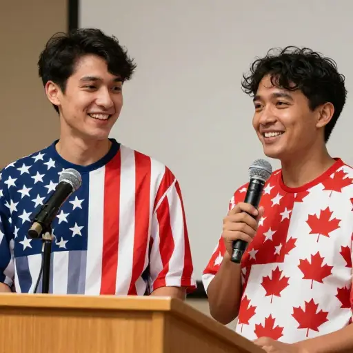我分不清美国口音和加拿大口音的区别。