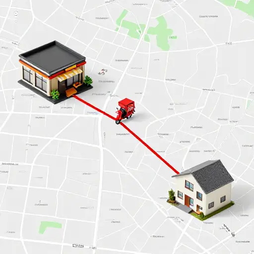 你可以在地图上跟踪订单。