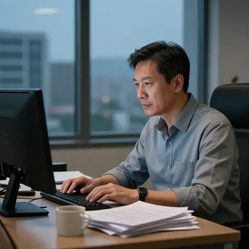 我爸爸这周很忙，他有很多工作要做。