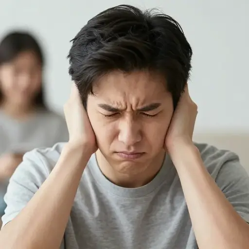 我受不了他。