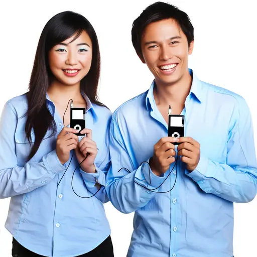 我朋友和我都有MP3播放器。