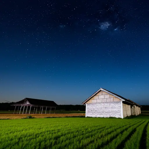 乡村的夜晚非常安静。