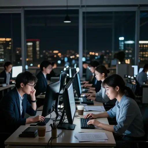 不可否认，人们为了谋生正在没日没夜地工作。