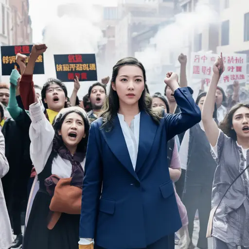 在抗议活动中，她被群众视为当代的斯巴达克斯。