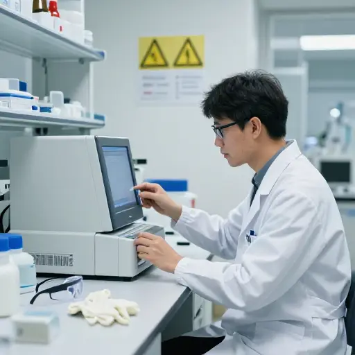 在实验室中，遵守安全指示是强制性的。