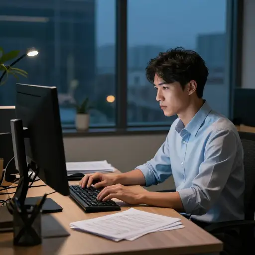 我的同事特别勤奋，总是能按时完成任务。