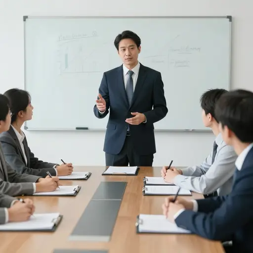 经理召开会议以澄清新的公司政策。