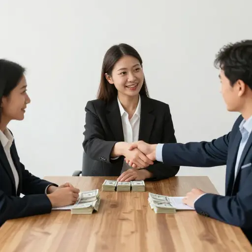 他们同意将销售收入分成三份。