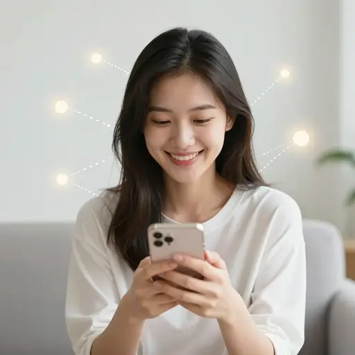 她使用社交网络在网站上与人见面和交谈。
