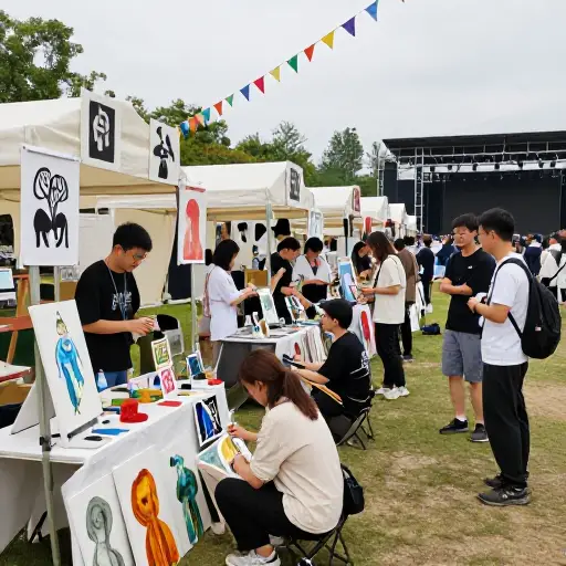 许多艺术家参加边缘艺术节来展示另类艺术。
