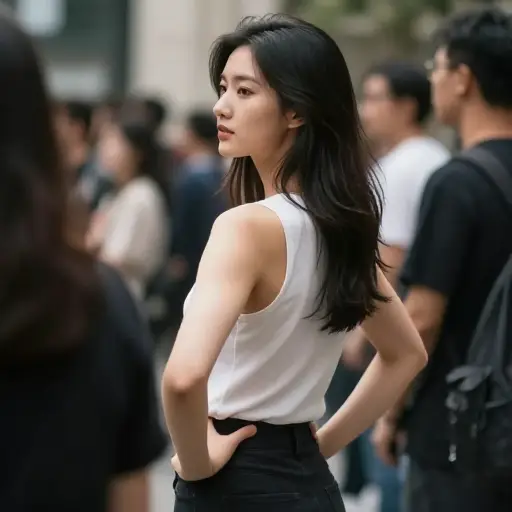 她根本不在乎别人怎么想。