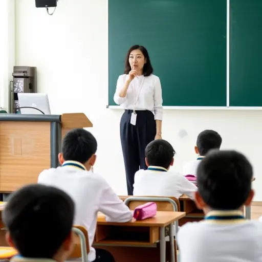 老师在课堂上命令学生们安静下来。