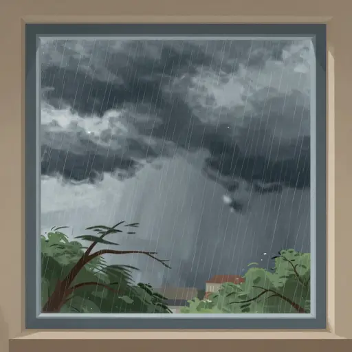 今天有一场巨大的暴风雨。