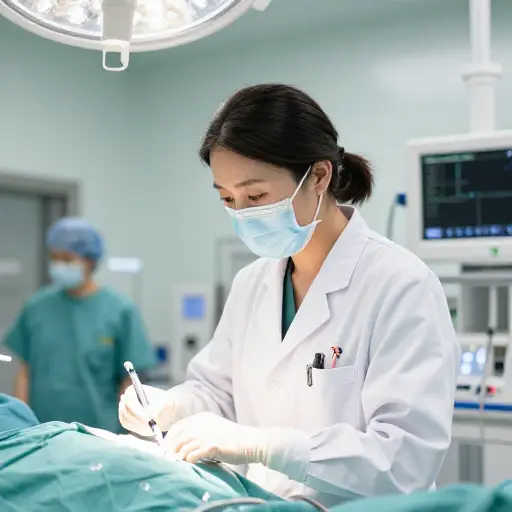 获得资格后，她在一家繁忙的城市医院担任外科医生。