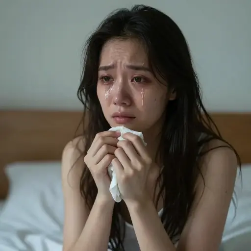 她流了那么多眼泪，以至于再也哭不出来了。
