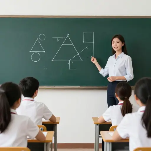 老师让我们研究几何图形的空间排列。