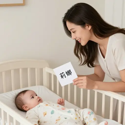 我以我姐姐的名字给她取名莉娜。
