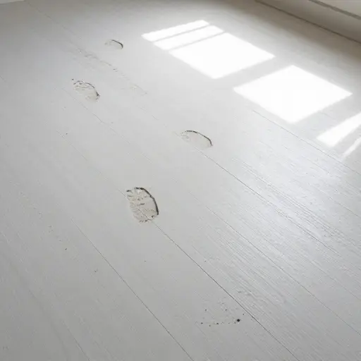 白色地板的问题在于它很容易脏。