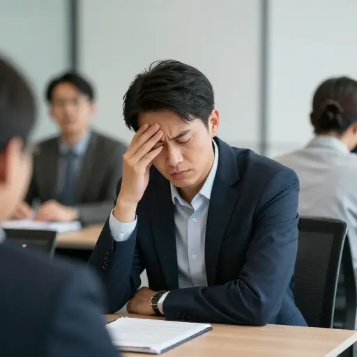他在会议期间显得很易怒。