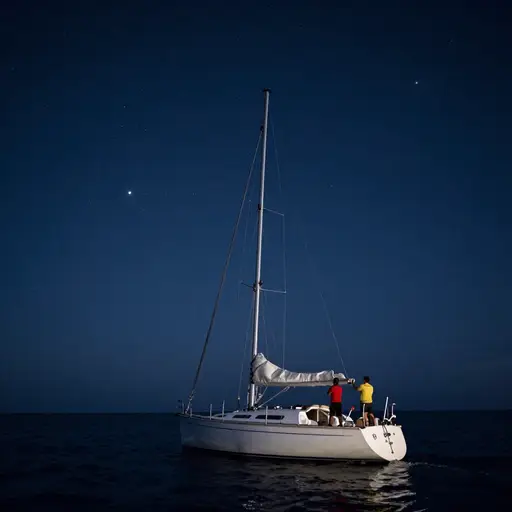 船员们依靠星星进行海上导航。