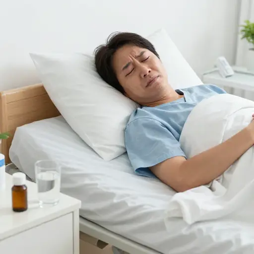 当药物生效时，疼痛会减轻。