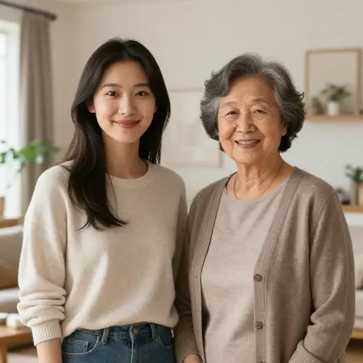 她的笑容与她祖母的相似。