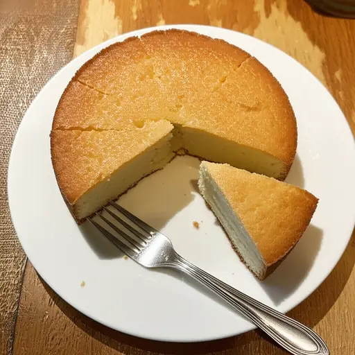 她只吃了一小部分蛋糕，剩下的留给了其他人。