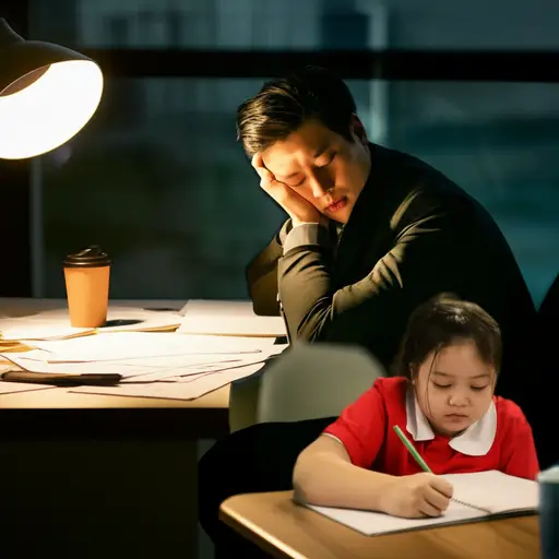 这位家长忙于工作，疏忽了孩子的教育问题。