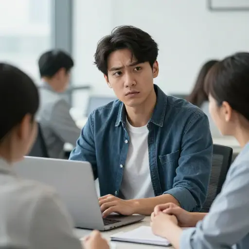 他很小心，以免被贴上捣乱者的标签。
