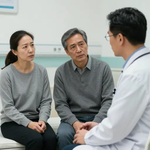 医生告诉我父母，我阿姨患了癌症，所以他们必须陪着她。