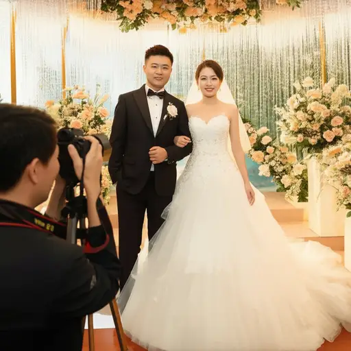 婚礼摄影师需要捕捉新人最美好的瞬间。