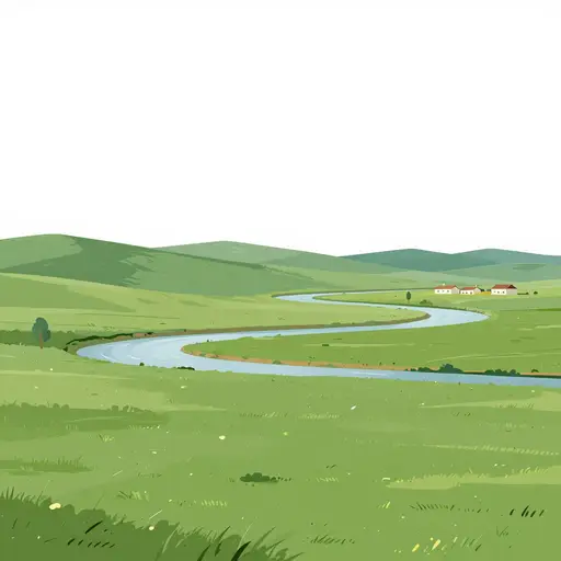 乡村的风景非常宁静。
