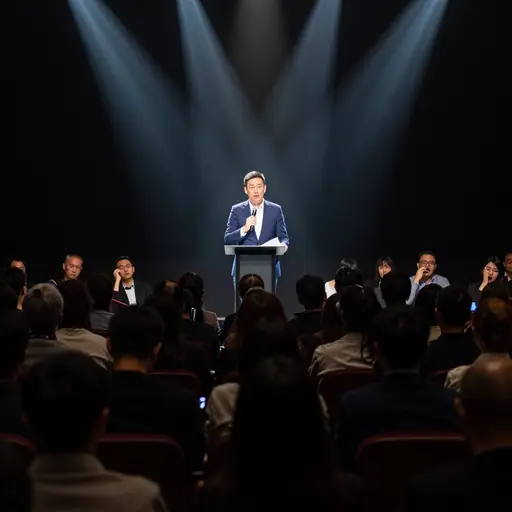 主题演讲者发表了一场平淡无奇的演讲，全是从去年会议搬来的陈词滥调。