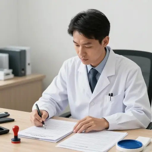 医生需要认证这些医疗报告的真实性。