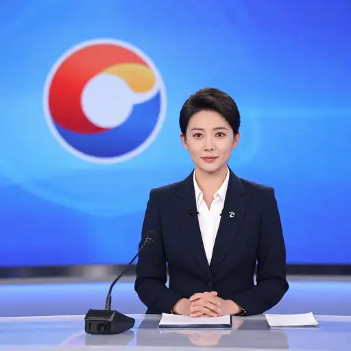 她是一家国家电视台的新闻主持人。