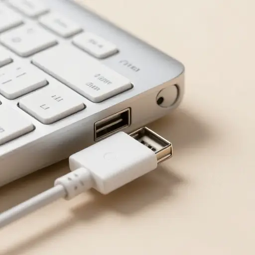 把键盘插进一个 USB 接口。