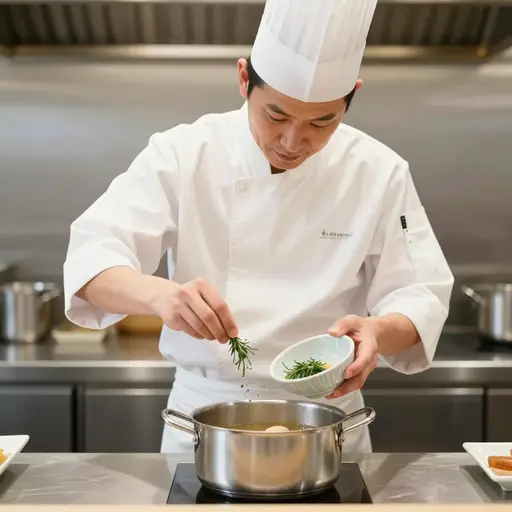 这位厨师选择将传统法式技法与日式食材融合在一起。