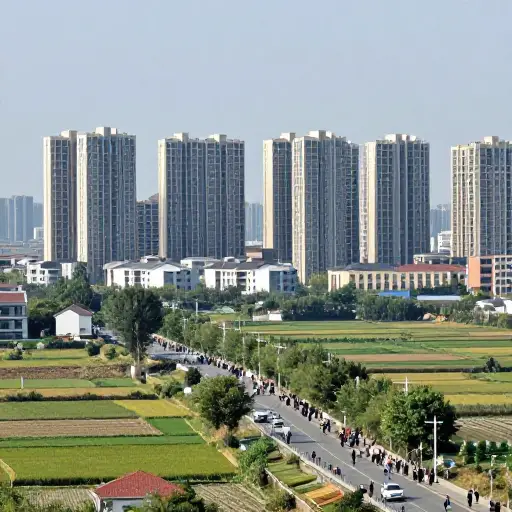 城市规模的巨大增长是由于人们从农村地区的迁移。