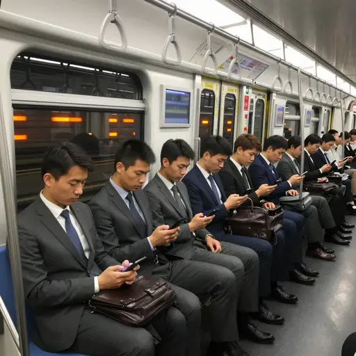 他平淡无奇的日常无非就是通勤、隔间办公和看电视。
